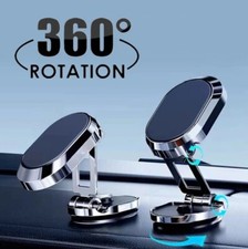 360 Rotate Metal Magnetic Car Phone Holder Foldable Universal Mobile Phone Stand