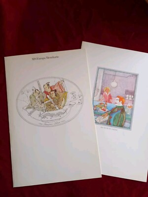 2 Speisekarten  M.S. ''Europa'' Juni 1982 , Februar. 1994