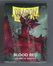 Dragon Shield Matte Blood Red (100) Shield Sleeves Free Shipping