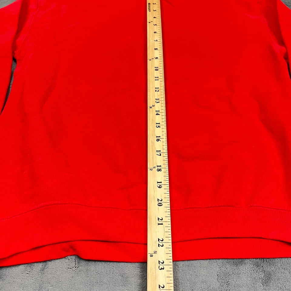 Chaqueta suéter con capucha roja con estampado gráfico de osos del mercado chino para hombre talla S Foto 4 de 4