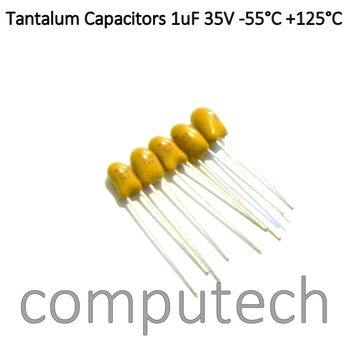 4 Condensatori Al Tantalio Assiali ITT 1uF 35v – New Old Stock – Specifiche Militari AT35-1U0
