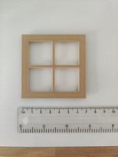 Window Frame Dolls House Wood Colour DIY Fixture & Fittings 1:12 Scale 7x7cm