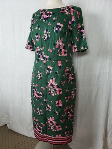Boden Fleur Fitted Tulip Print Green 