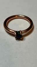  204B- Hand-Crafted Size 7 Copper Ring with a 0.40ct Smoked Ethiopian Welo Opal