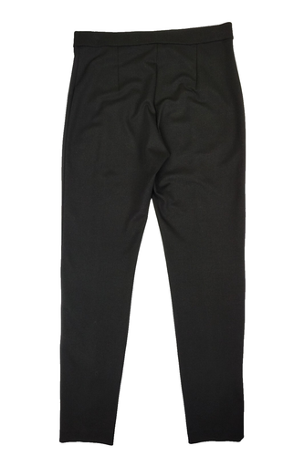Cos Pants Size L High Waist Pull On Lyocell Blend Knit Black Split Hem Tapered - Picture 2 of 7