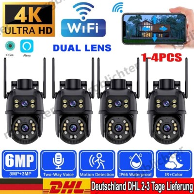 4K HD FUNKWLAN WIFI IP NETZWERK CAMERA Outdoor CCTV AUßEN ÜBERWACHUNGSKAMERA PTZ