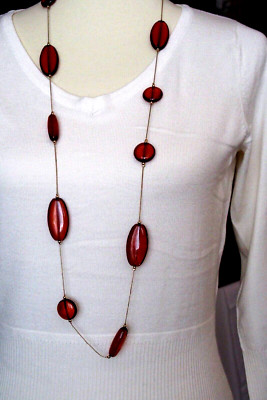 Linea Jewelry by Louis Dell'Olio Beautiful Soft Lucid Brown Necklace BNWT