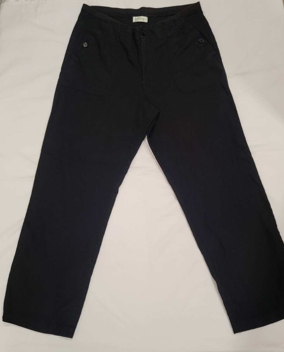 Orvis Women's Linen Pants Black Size 12