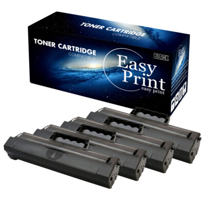 4PK Toner Cartridge for Samsung MLT D104 ML-1665K 1660K 1865W SCX-3200 SCX-3205
