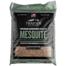 Mesquite Hardwood BBQ Pellets Real Natural Wood Smoke Fired Flavor Infuse Meats