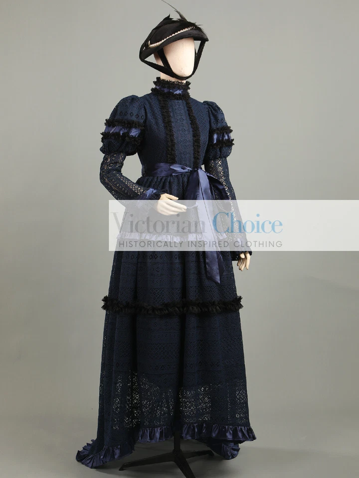 Victorian Edwardian Gothic Penny Dreadful Lace Dress Steampunk Theater Wear 353 - Image 2 of 4