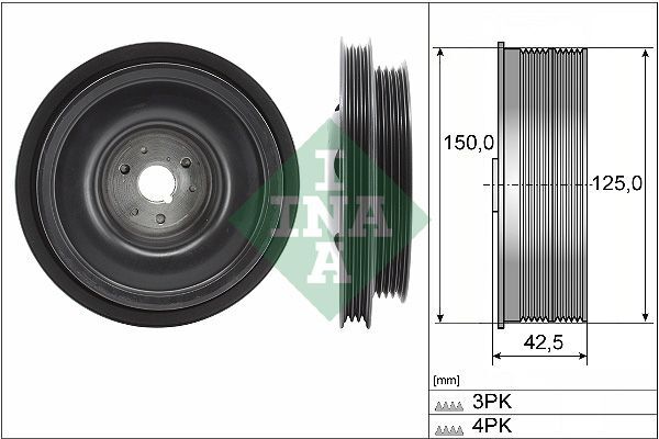 Schaeffler INA 544 0161 10 Riemenscheibe, Kurbelwelle FüR Dacia Renault-image