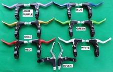 Lightweight ALLOY Brake Levers 2-finger Bike Bicycle BMX Various Colours New 