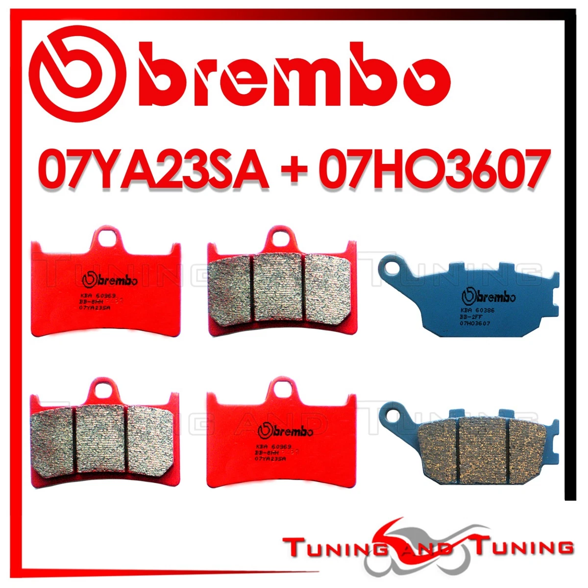 KIT PASTIGLIE FRENO ANTERIORE+POSTERIORE TROFEO YAMAHA XT 600 E 2001