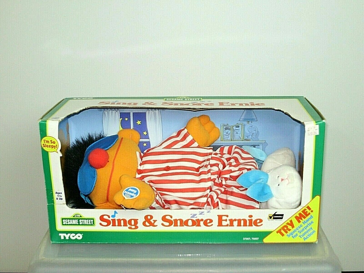 SESAME STREET「Sing & Snore Ernie／TYCO製 VINTAGE 1996 TYCO SESAME STREET SING & SNORE ERNIE - FACTORY