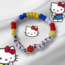 Hello Kitty Lettering Pony Plastic Bead Bracelet