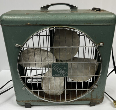 Vintage Wizard 12” Western Auto Box Fan 6J2413 Heavy Duty Fan | eBay