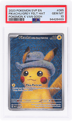 2023 Pokemon Promo Pikachu With Grey Felt Hat Pokemon X Van 2023 Pokemon Promo Pikachu With Grey Felt Hat Pokemon X Van