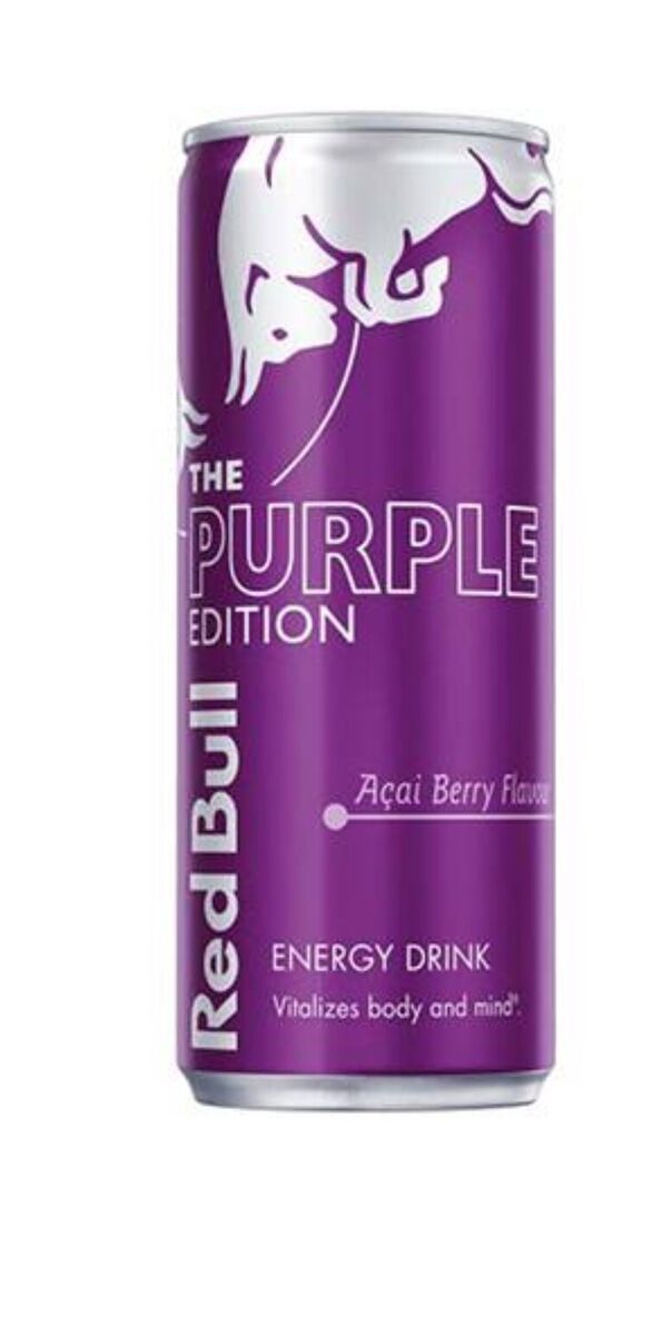 1x Full Can Red Bull Purple Edition Acai berry Drink 250ml 1x Full Can Red Bull Purple Edition Acai berry Drink 250ml
