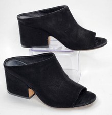 Vince Sandals Women's Size 6M Black Suede Slip On Made in Italy