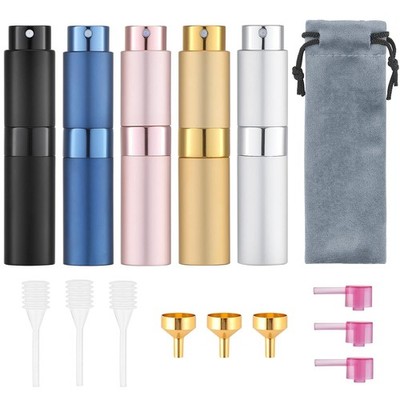 Tekson Travel Perfume Atomizer Refillable 8ml (5 PCS), Travel Cologne Sprayer Mi