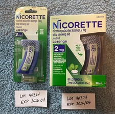 Nicorette Mini 81 Lozenges Mint 2mg plus 20 pack of 2mg