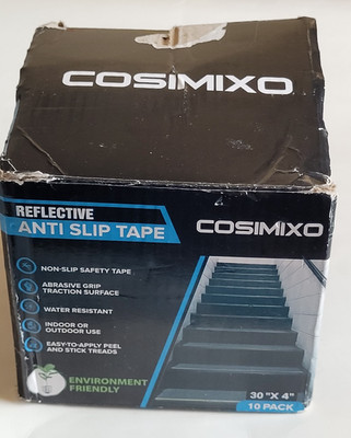 COSIMIXO 30'' X 4'' 10Pack anti Slip Stair Tread with Reflective Strips, Best Grip