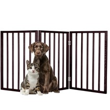 3-Panel Indoor Foldable Dog Fence for Stairs, Hallways, or Doorways - 54x24-I...