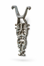 Stiefelknecht Gusseisen grün braun 30 cm nostalgisch robust Schuhabzieher