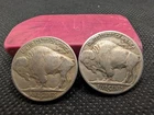 1934-D BUFFALO NICKEL, Large & Small Mint Marks