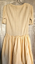 Woman Dress M/L Knit Sweater Top & Cotton Bottom Yellow/Tan drop waist