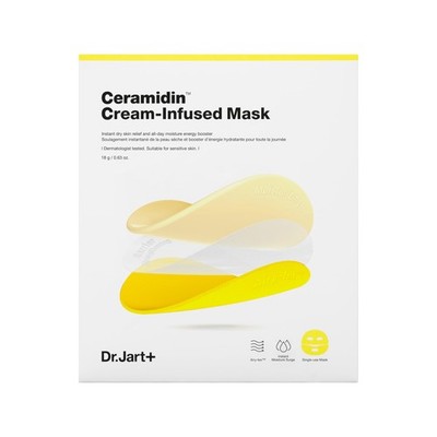 Dr.Jart+ Ceramidin Cream-Infused Korean Face Mask for Dry Skin with Ceramides...