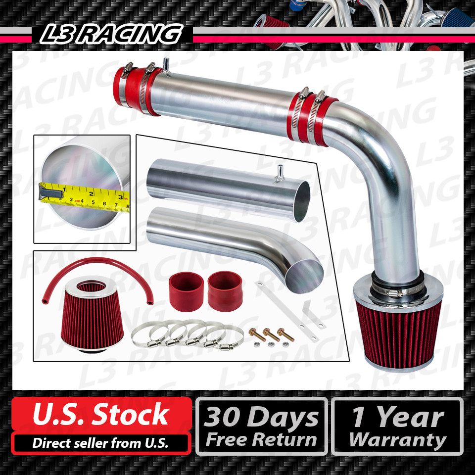 RED COLD AIR INDUCTION KIT+FILTER FIT FOR 11-17 Veloster Accent 1.6L GDI L4
