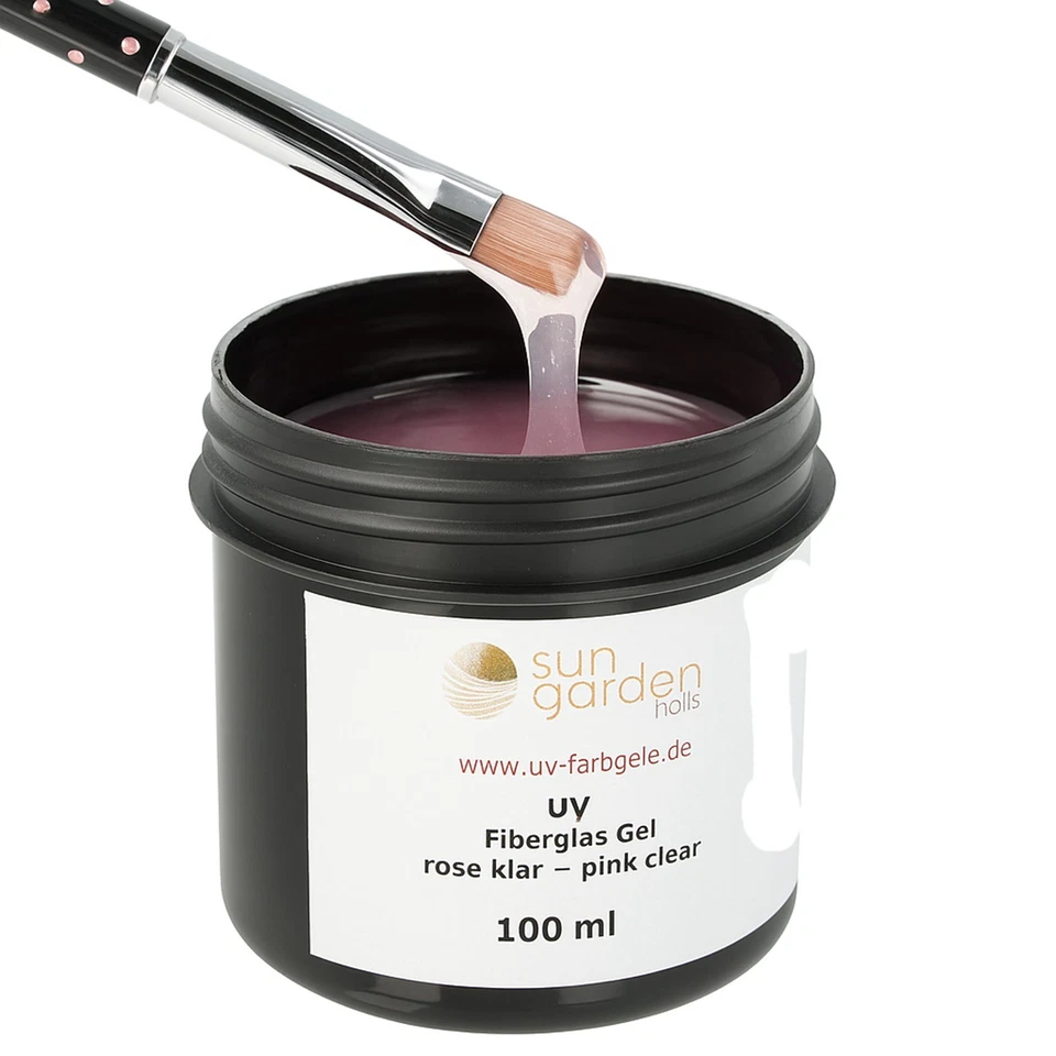 LED-UV Fiberglas Gel ROSE klar 100 ml - UV-LED Fiberglas 1-Phasengel Rose klar - Bild 3 von 4
