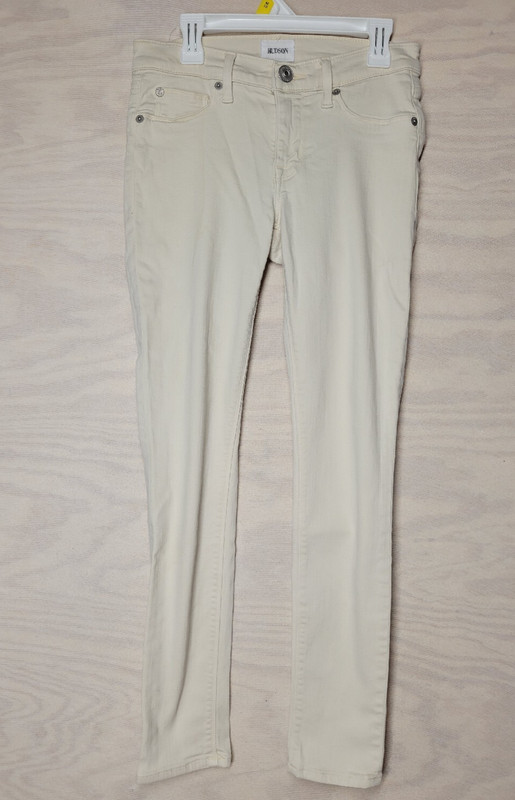 Hudson Women's SZ 25 Jeans Jeggings Krista Super Skinny Beige Cream
