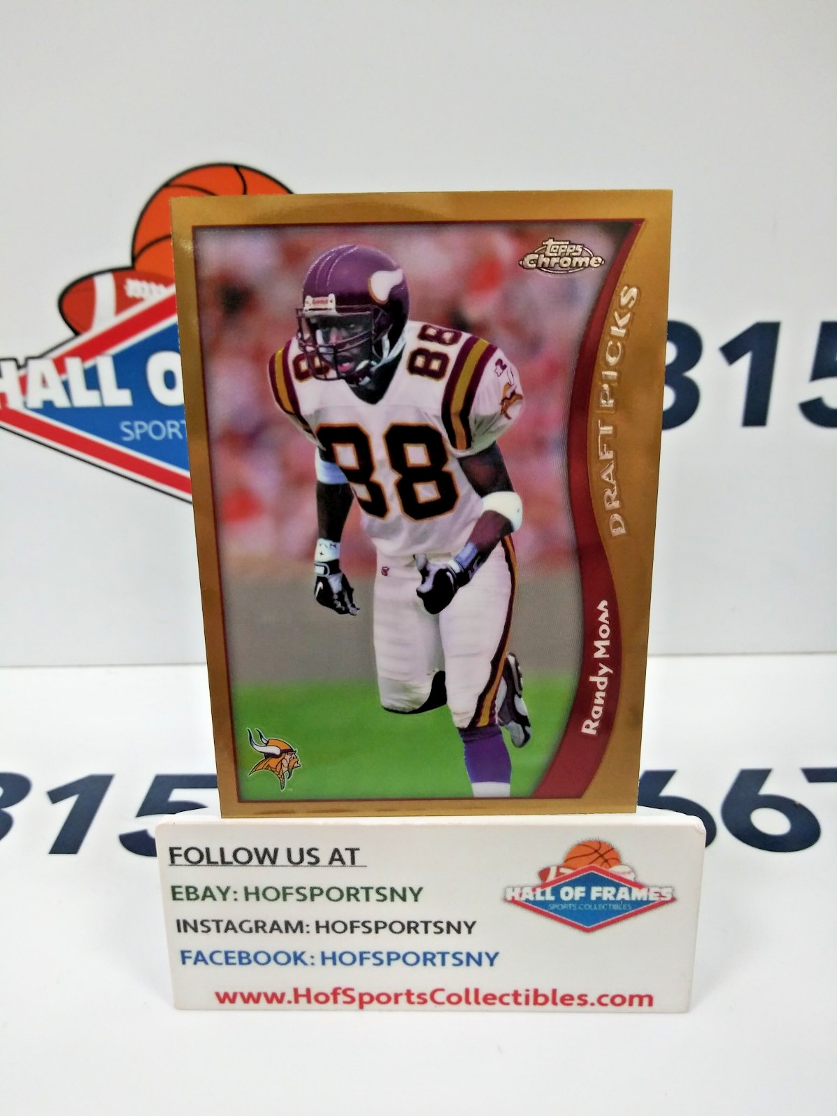 1998 TOPPS CHROME RANDY MOSS ROOKIE CARD #35