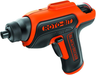 BLACK+DECKER 4V MAX Electric Screwdriver, Cordless, 180 RPM, 8 Bits with Built-I