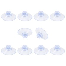 Qjaiune 10 Pack Glass Table Suction Cups - 30mm Rubber Suckers 30 mm, Clear