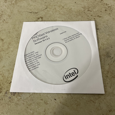 Intel PROSet/Wireless Software Version 10.1.0.2 PC Full Version CD-ROM Disc 2005