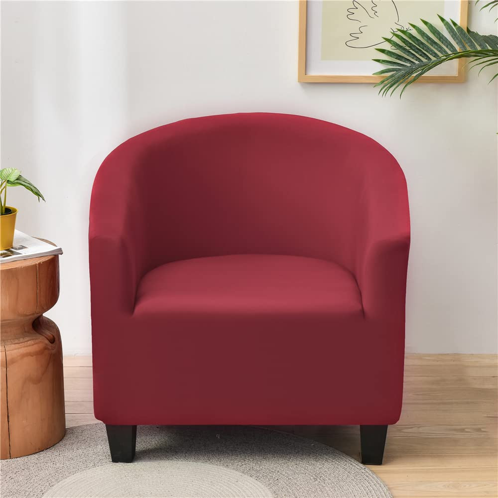 Highdi Copripoltrona Elasticizzato con Stampa Floreale Classico Chesterfield 1 Posto Universale Antiscivolo Copripoltrona da Cocktail Soggiorno con Fodera per Cuscino (Fiore Blu
