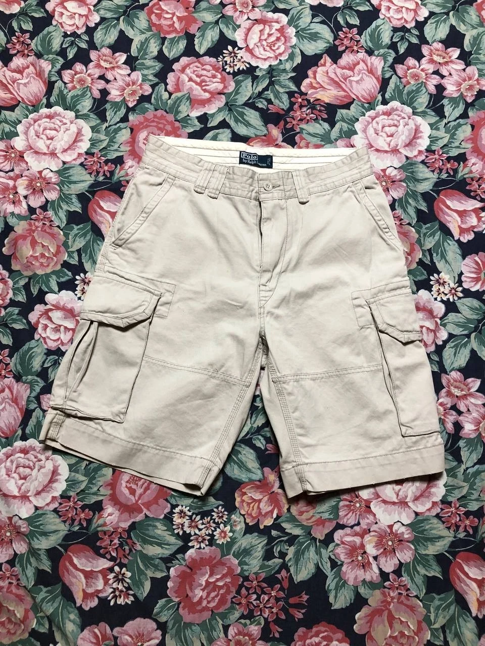 Polo Ralph Lauren Men’s Cargo Outdoor Shorts Size 32 Utility Hiking Logo 90s