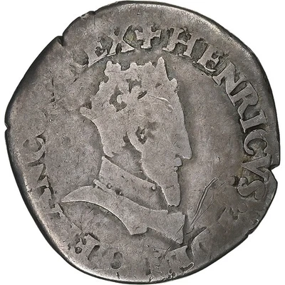 France, Henri II, 1/2 teston à la tête couronnée, 1550, Poitiers, Argent, TB - Photo 1/2
