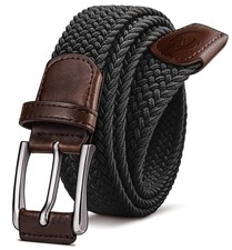 Stretch Braided Belt for Men -Mens Gift Elastic Woven Golf Belt 1 3/8"- for G...