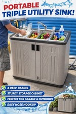 Portable Sink Mobile Concession three - compartment Hot Water w/Hand Wash Sink