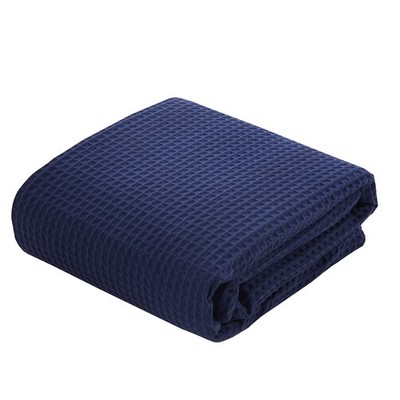 100% Egyptian Cotton Waffle Weave Throw Blanket for All Seasons Twin Queen King