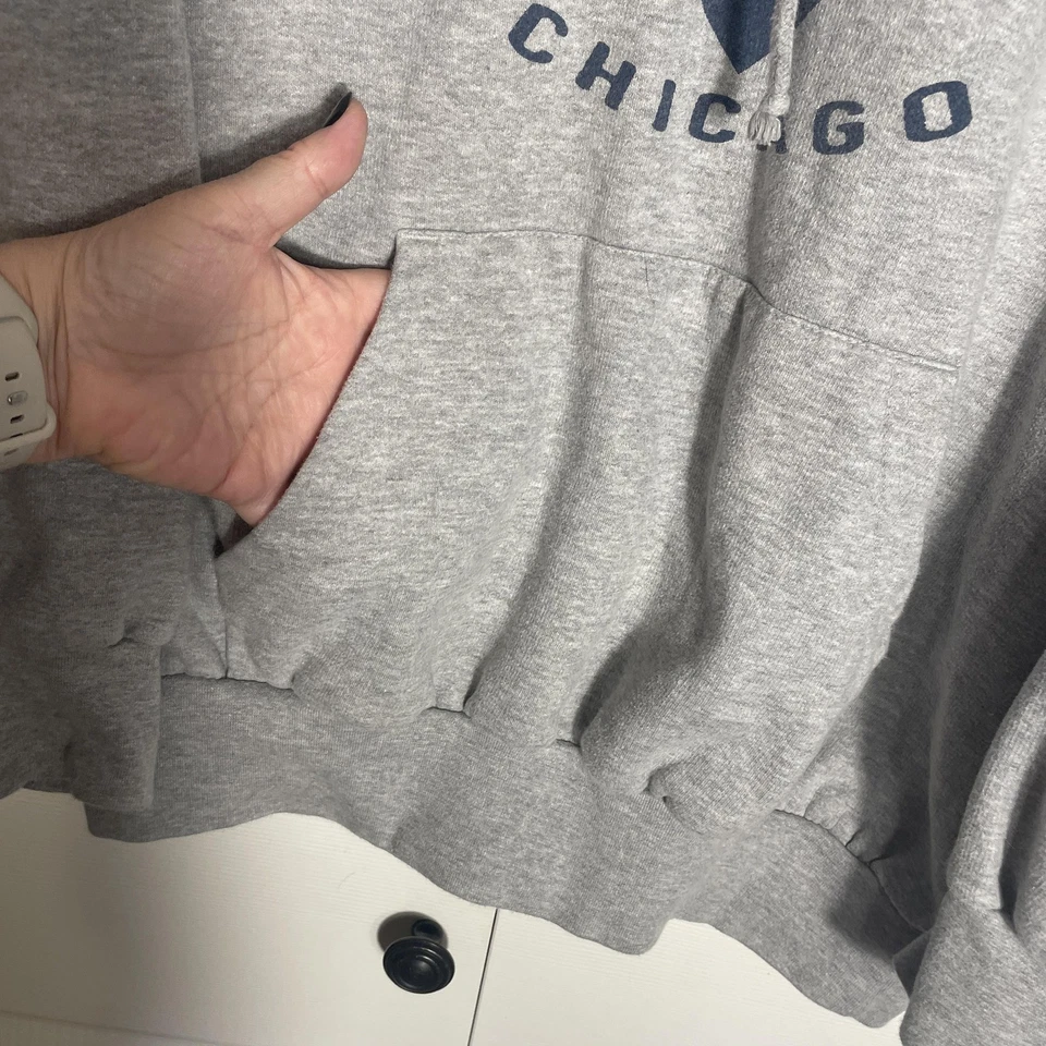 Sudadera con Capucha Wrigley Field Para Hombres XL Gris Chicago Friendly Confines Sudadera MV Sport Foto 3 de 4