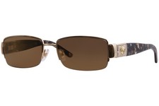 Versace VE1175B 1002 Rimless Sunglasses Gold Custom Brown-Gold Mirror Lenses