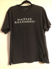 The Matrix Reloaded Samsung Warner Bros Black Movie Promo T-shirt Large