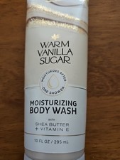 Bath and Body Works Warm Vanilla Sugar Moisturizing Body Wash 10 oz New