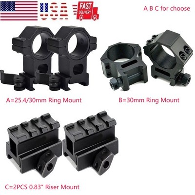 Low Profile 30mm Ring Mount/High Profile 1''/30mm Ring QD Mount/0.83'' Riser Mount